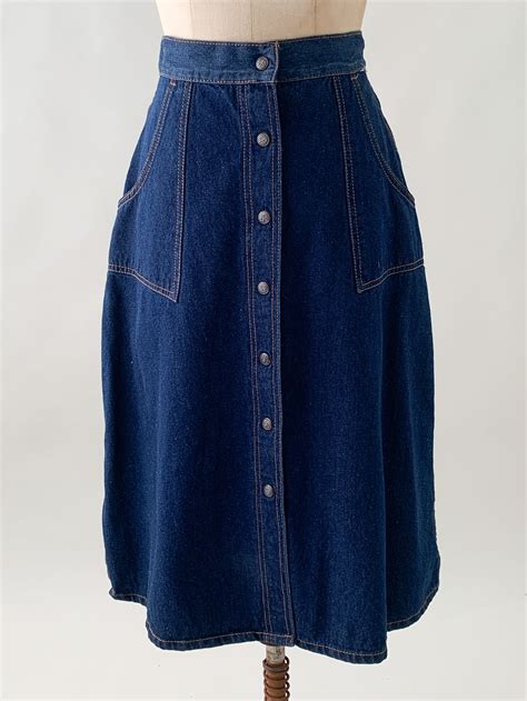 vintage denim skirt