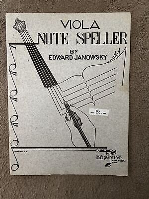 viola note speller by edward janowsky Kindle Editon