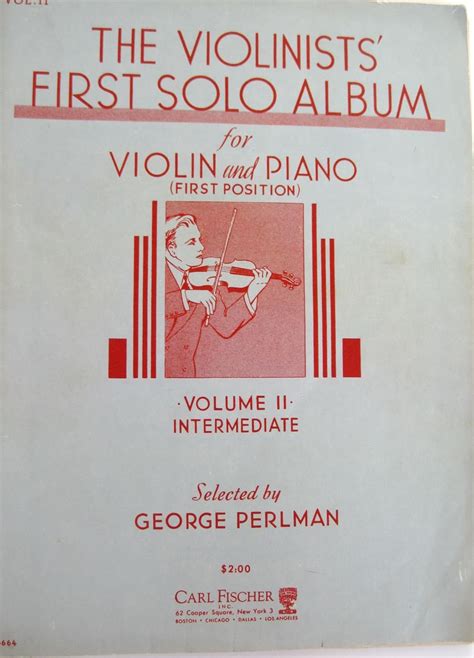 violinists first solo album vol ii intermediate PDF