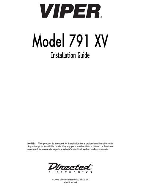 viper 791 owners manual Epub