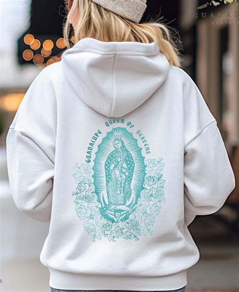 virgen de guadalupe hooded sweatshirt