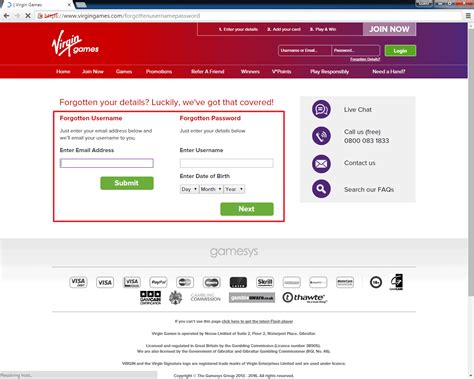 virgingames login