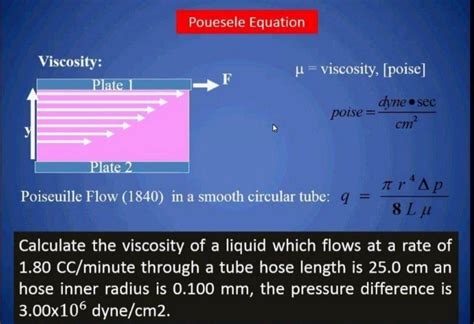 viscosity in poise