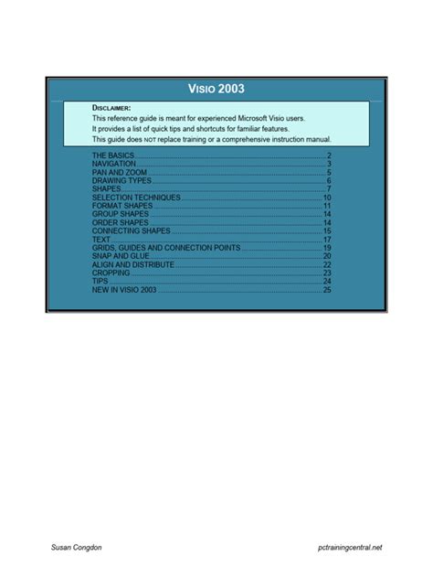 visio 2003 training manual Epub