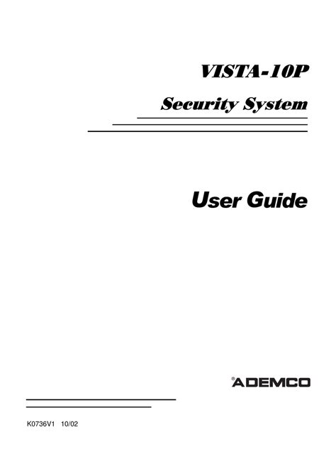 vista 10p user guide Reader