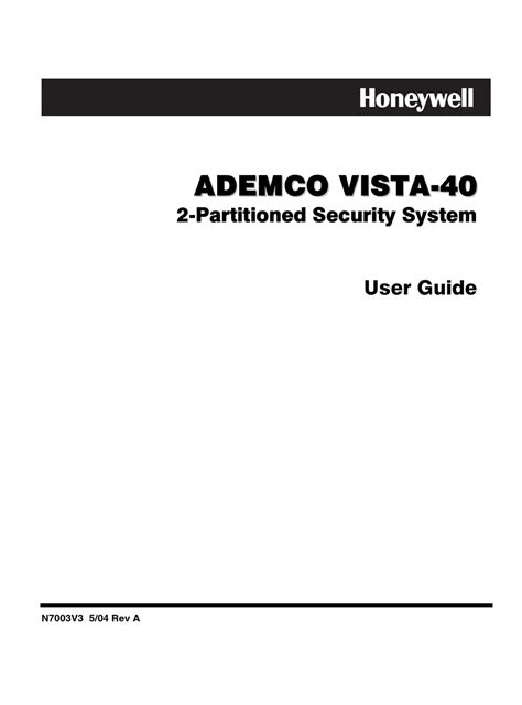 vista 40 user manual Reader