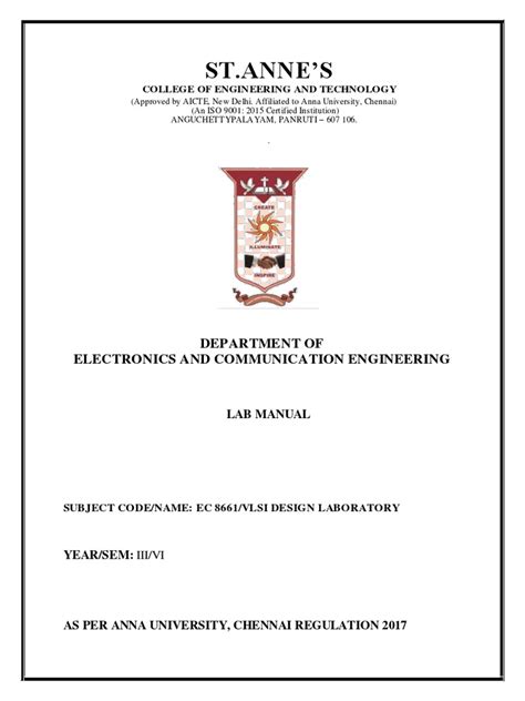 vlsi design lab manual Doc