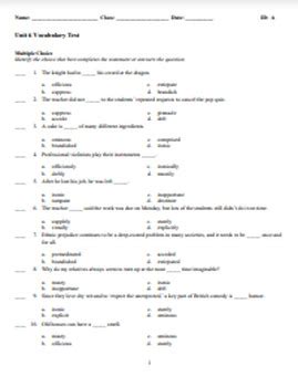 vocab workshop level e unit 6 answers Kindle Editon