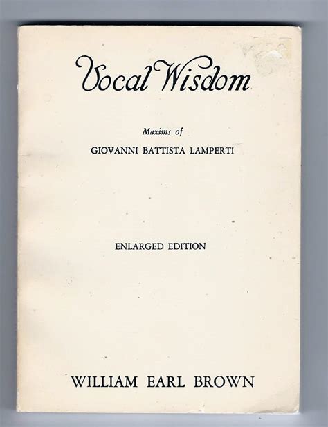 vocal wisdom maxims of giovanni battista lamperti PDF