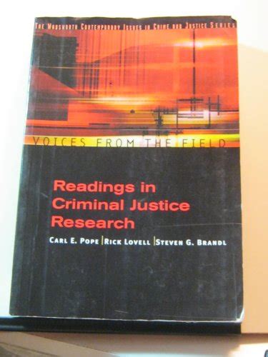 voices from the field readings in criminal justice research cr Epub