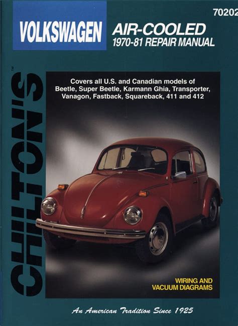 volkswagen air cooled 1970 81 chilton total car care series manuals PDF