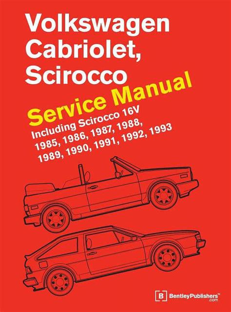 volkswagen cabriolet scirocco service manual 1985 1986 1987 1988 1989 1990 1991 1992 1993 Reader