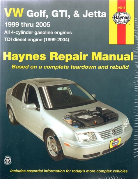 volkswagen golf jetta 1999 2005 repairuser manual Reader