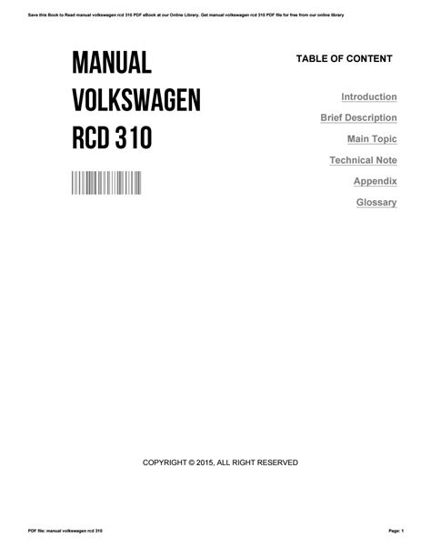 volkswagen passat rcd 310 manual pdf Kindle Editon