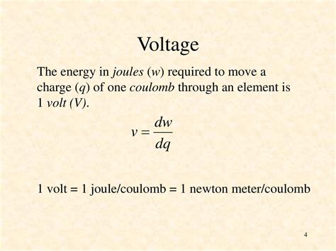 voltage to joule