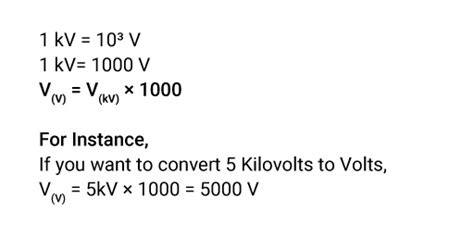 volts to kv