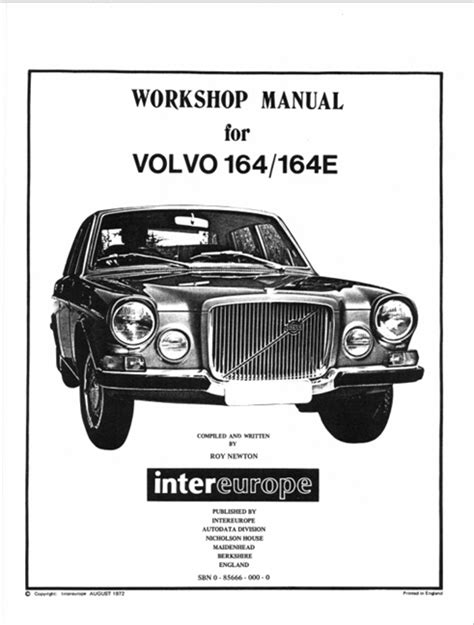 volvo 164 workshop manual Kindle Editon