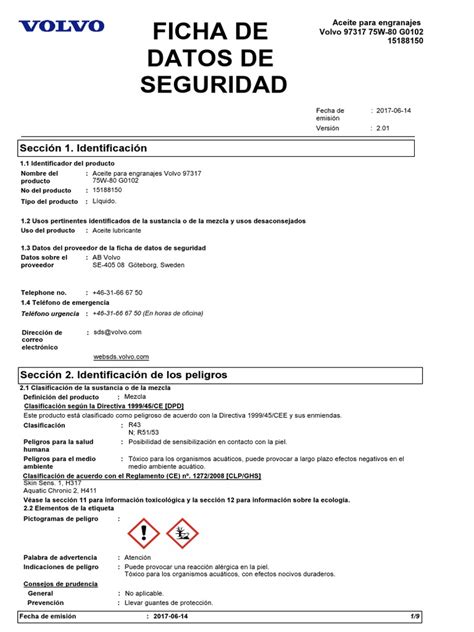 volvo automatic transmission fluid at102 msds Kindle Editon