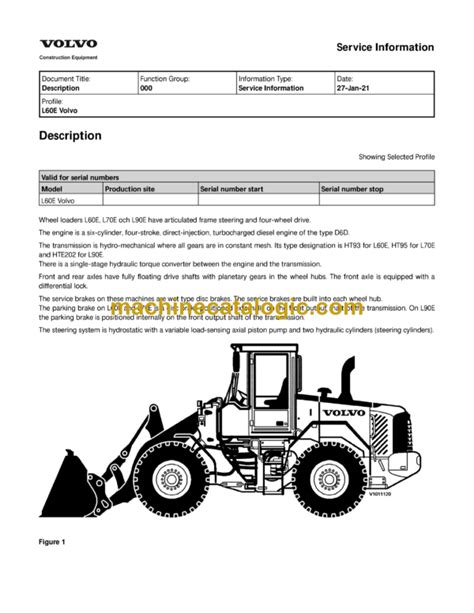 volvo l60e loader service owner manual Doc