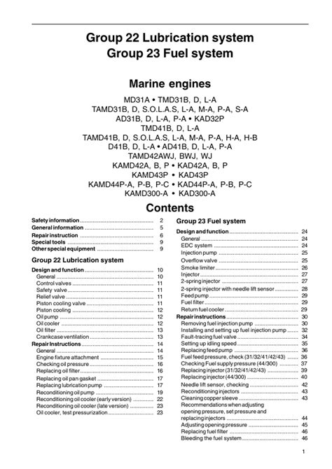 volvo penta kad42 technical data workshop manual Kindle Editon