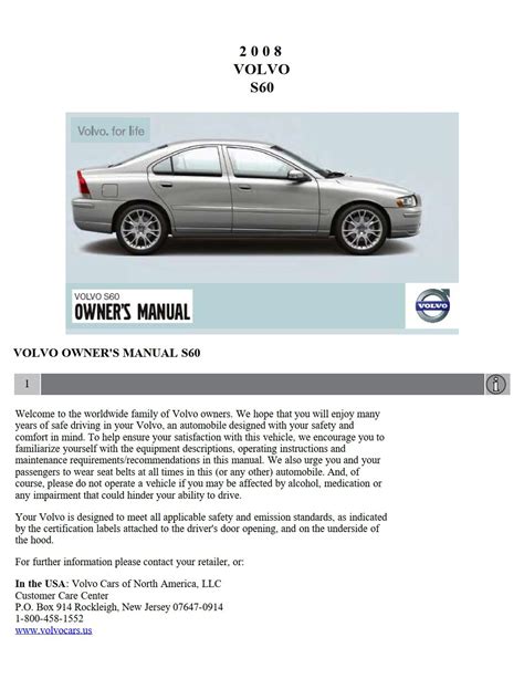 volvo s60 2008 maintenance guide PDF