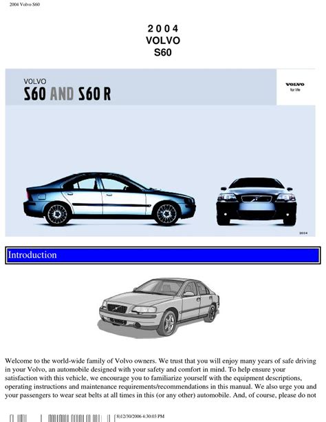 volvo s60 owner manual Doc