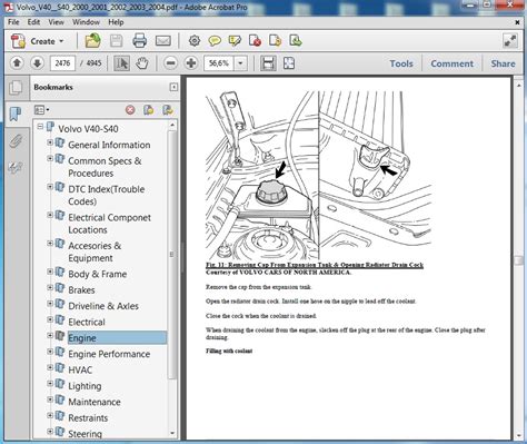 volvo v40 2004 service manual PDF