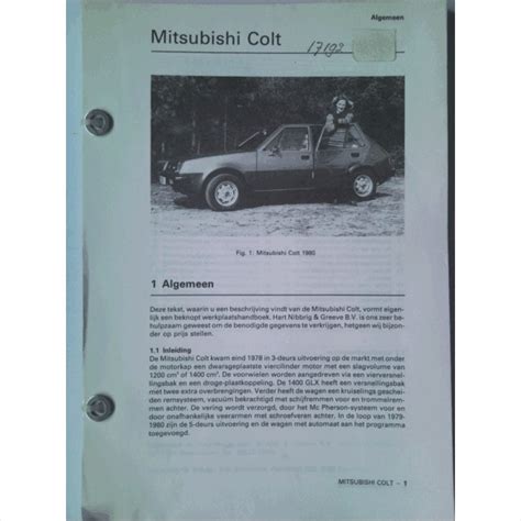 vraagbraak mitsubishi colt modellen serie 1979 1980 Kindle Editon
