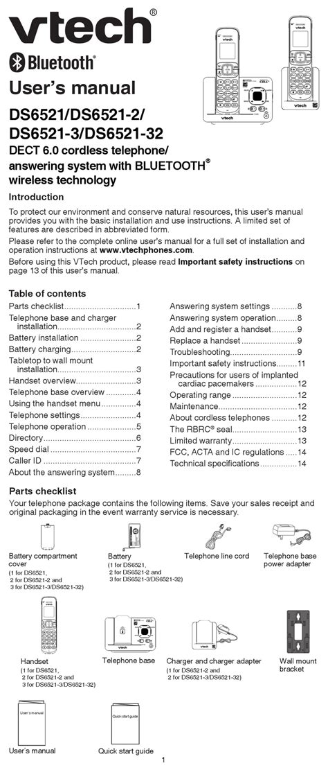 vtech ds6521 2 user manual Epub