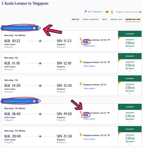 vtl flights singapore to malaysia price