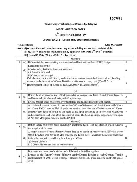 vtu model question papers Doc
