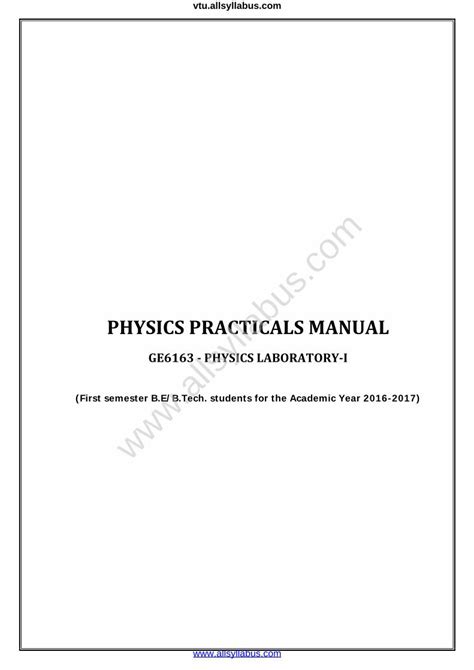 vtu physics lab manual Reader