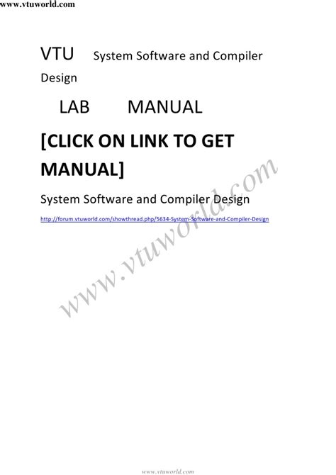 vtu system software lab manual Doc