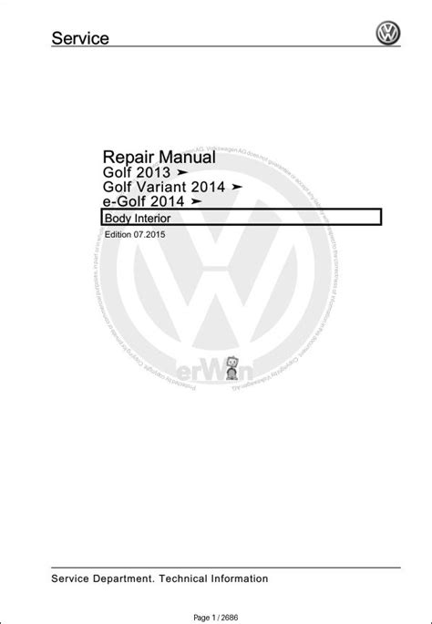 vw golf series 5 workshop manual Doc