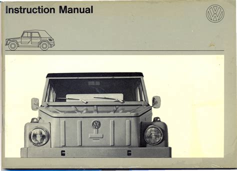 vw thing owners manual Doc