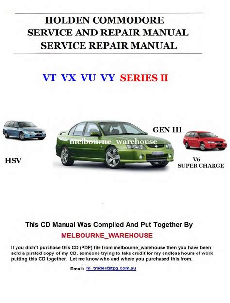 vy ii service manual PDF