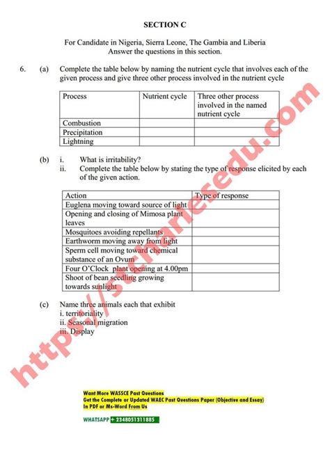 wacc biology essay question objective and answer 2014 2015 Epub