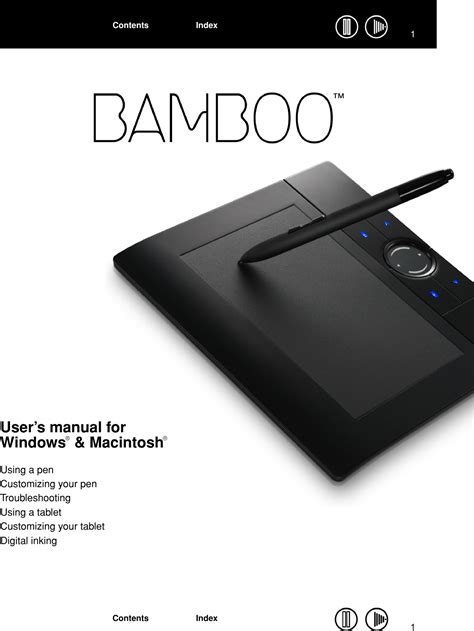 wacom bamboo user manual Reader