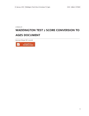 waddington test 2 score conversion to ages Ebook Kindle Editon