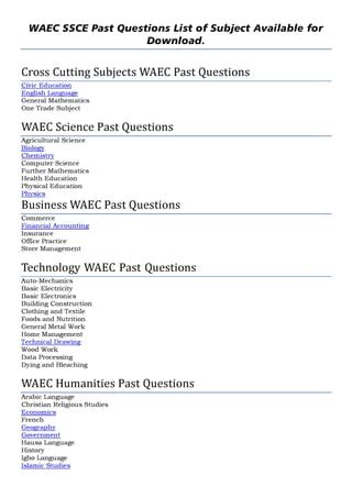 waec biology essay objective 2014 Epub