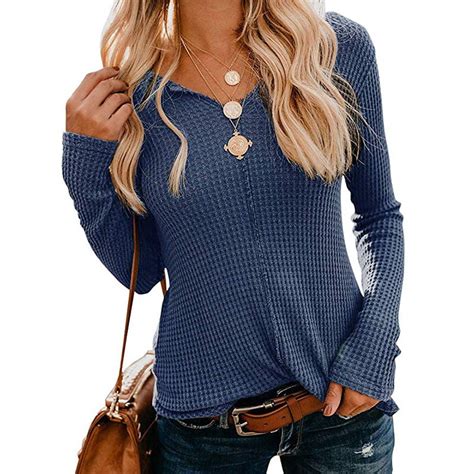 waffle knit shirt womens