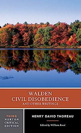 walden civil disobedience and other writings norton critical editions Reader