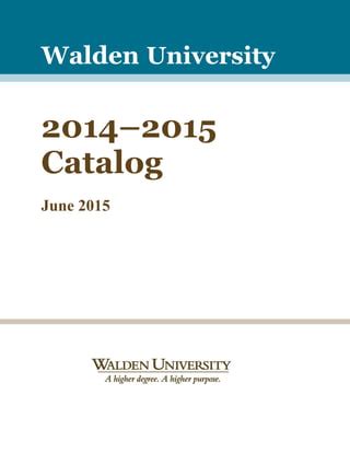 Walden University Catalog