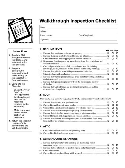 Walk Through Checklist Forms For Walkthrough Of Multifamily Unit