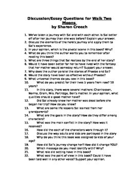 walk two moons discussion questions amp final essay Reader
