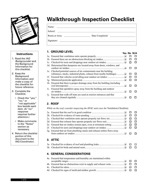 Walkthrough Inspection Form