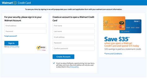 walmart credit card to apply PDF