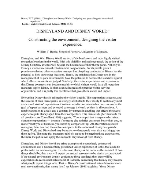 walt disney world essay PDF