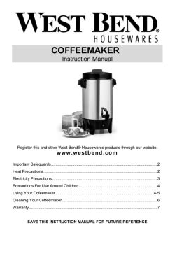 walter 1021905 coffee makers owners manual Epub