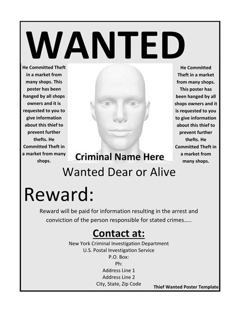 Wanted Newspaper Template